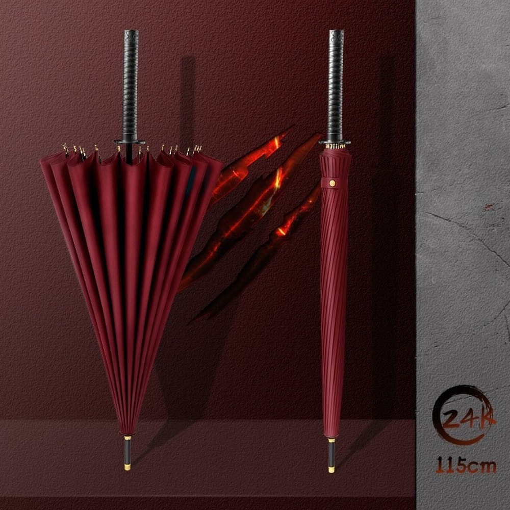 Outdoor Samurai Umbrella Windproof Straight Rod Design Gift For Man And Friend Household Use 4