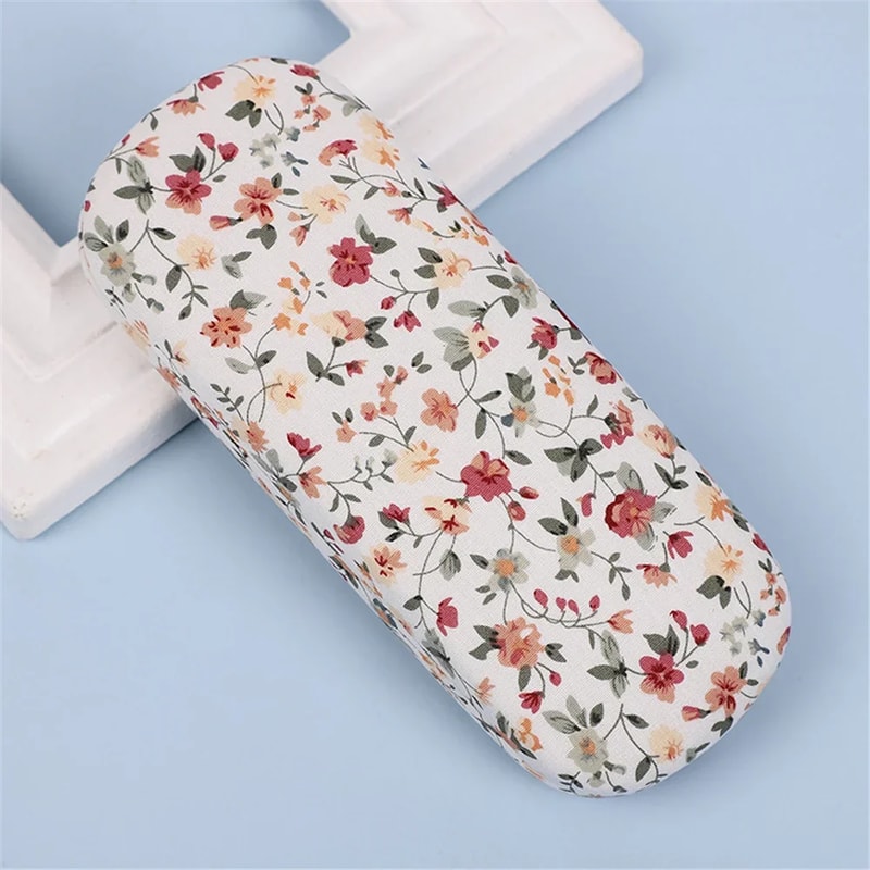 Printed Cloth Retro Floral Sunglasses Case Hard Eyewear Protector Women Optical Glasses Storage Cas 7