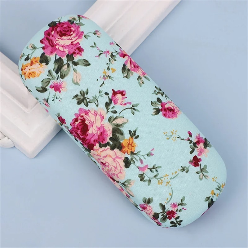 Printed Cloth Retro Floral Sunglasses Case Hard Eyewear Protector Women Optical Glasses Storage Cas 9