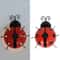 Metal Ladybug Solar Light Outdoor Hanging Beetle Ornament for Front Porch Backyard Decoration