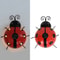 Metal Ladybug Solar Light Outdoor Hanging Beetle Ornament for Front Porch Backyard Decoration