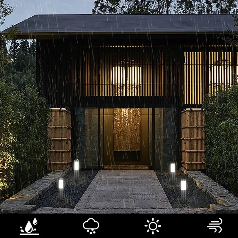 Solar Powered Path Lights Outdoors Led Solar Lights Garden Decoration Lawn Lamps 4