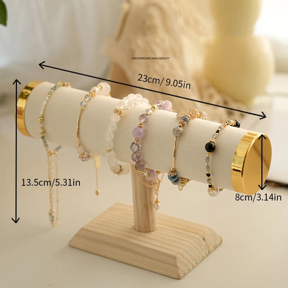 Jewelry Chain Hairband Watch Necklace Display Stand T Bar Bracelet Holder Rack Gold Style 5