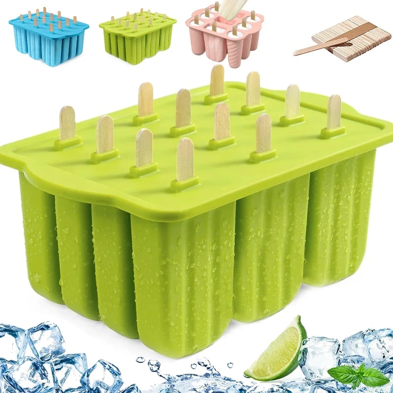 Silicone Popsicle Molds Popsicle Trays For Freezer Homemade Ice Cream Popsicle Molds With Sticks 0