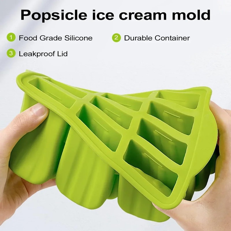 Silicone Popsicle Molds Popsicle Trays For Freezer Homemade Ice Cream Popsicle Molds With Sticks 4