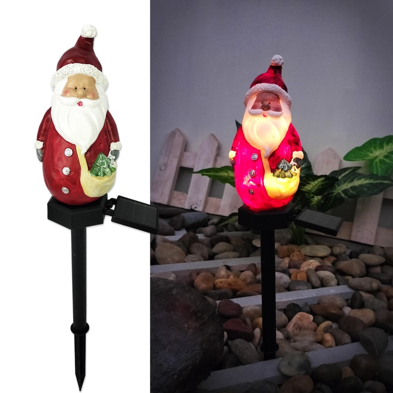 Waterproof Solar Christmas Tree Pumpkin Garden Stake Lights Halloween Outdoor Decor With Santa Crow 7