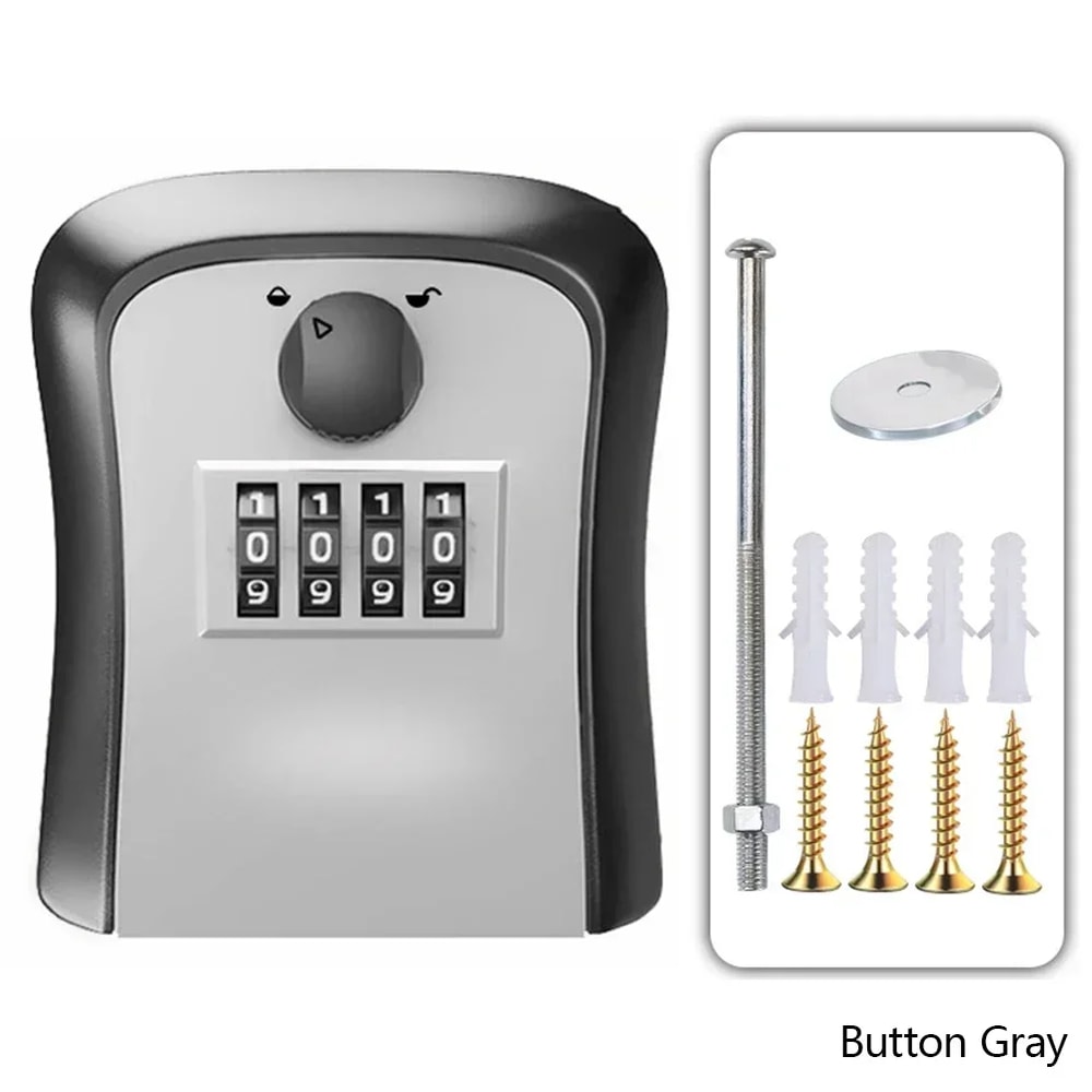 Wall Mounted Password Key Box Secure Durable Anti Theft Home Storage Management 9