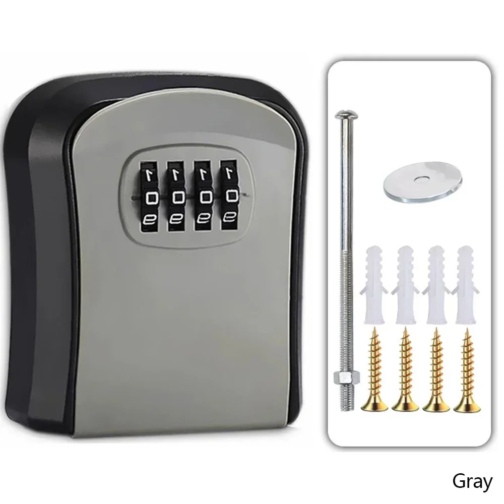Wall Mounted Password Key Box Secure Durable Anti Theft Home Storage Management 7