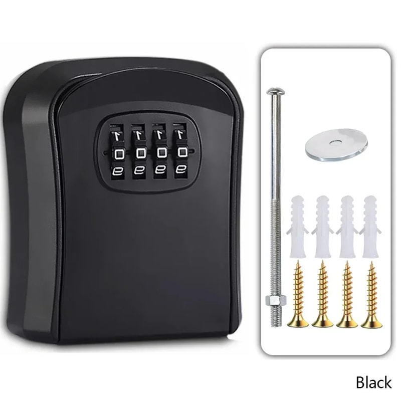 Wall Mounted Password Key Box Secure Durable Anti Theft Home Storage Management 8