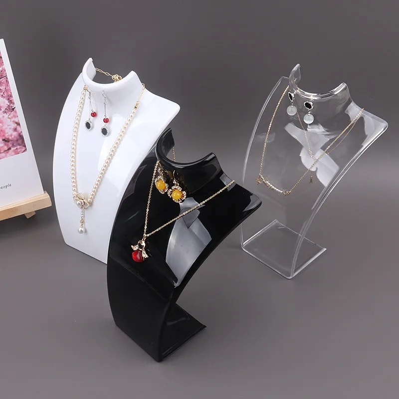 Jewellry Mannequin Bust Rack Plastic Necklace Display Stand Holder For Necklaces Pendant Earrings D 2