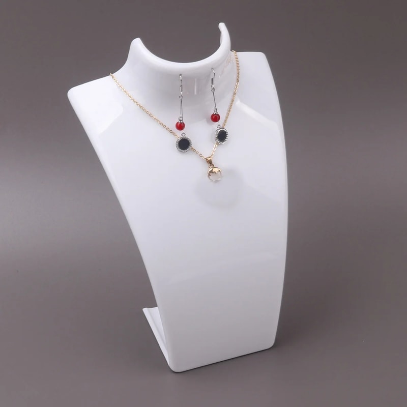 Jewellry Mannequin Bust Rack Plastic Necklace Display Stand Holder For Necklaces Pendant Earrings D 5