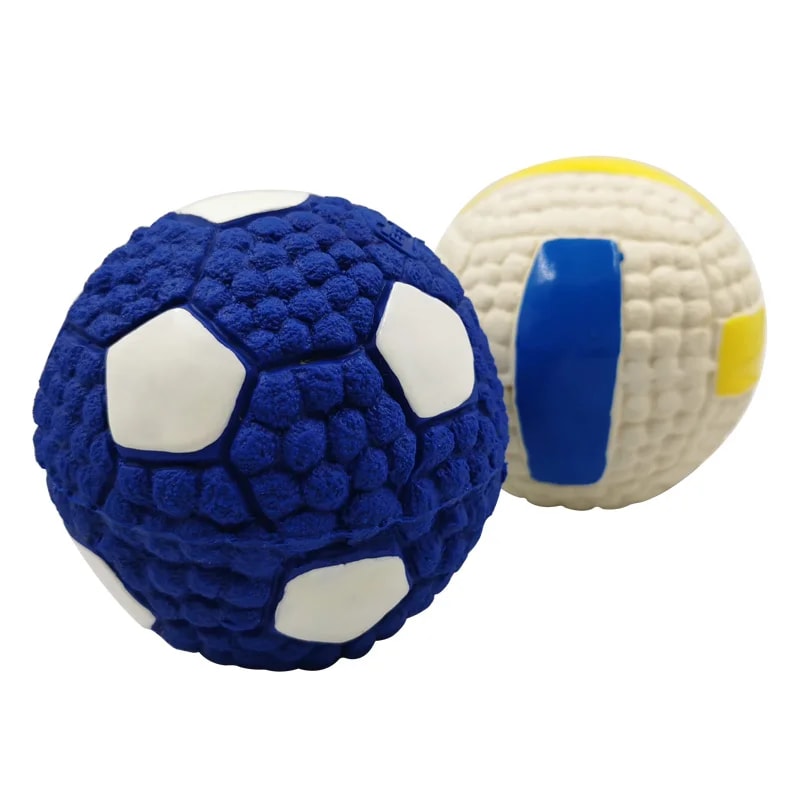 Dog Squeaky Ball Toy Soft Latex Football Rugby Tennis Volleyball Pet Tooth Cleaning And Training To 1