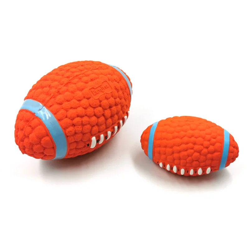 Dog Squeaky Ball Toy Soft Latex Football Rugby Tennis Volleyball Pet Tooth Cleaning And Training To 2