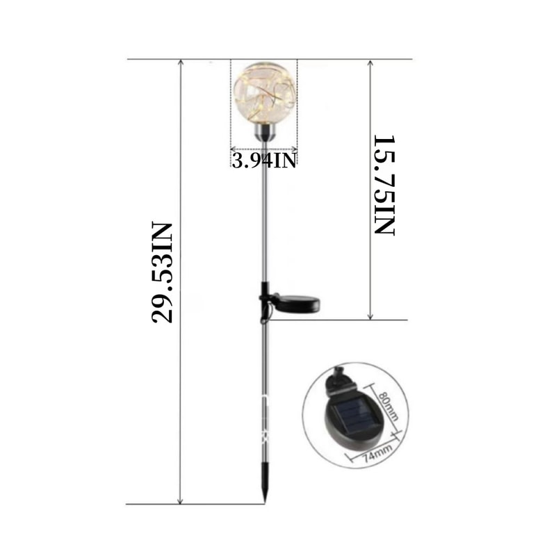 Garden And Lawn LED Solar Warm Light Wishing Ball Perfect For Courtyard Balcony Party Festival Deco 5