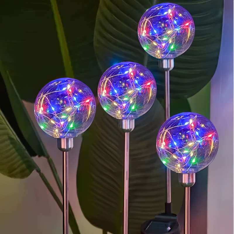 Garden And Lawn LED Solar Warm Light Wishing Ball Perfect For Courtyard Balcony Party Festival Deco 4