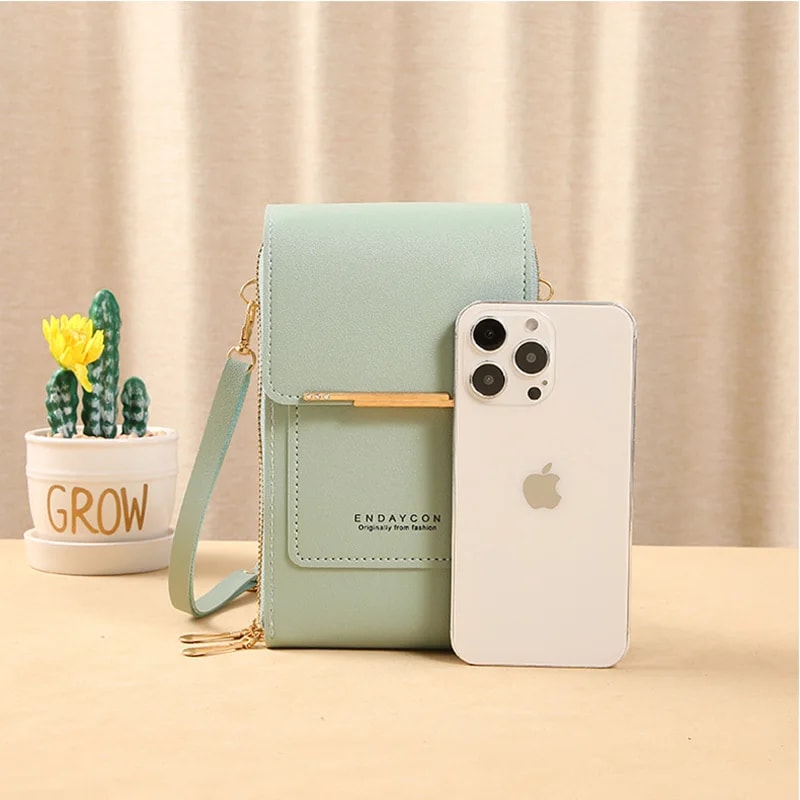 Luxury Women Shoulder Bags Crossbody Purse With Soft Leather Strap Touch Screen Cell Phone Wallet 3