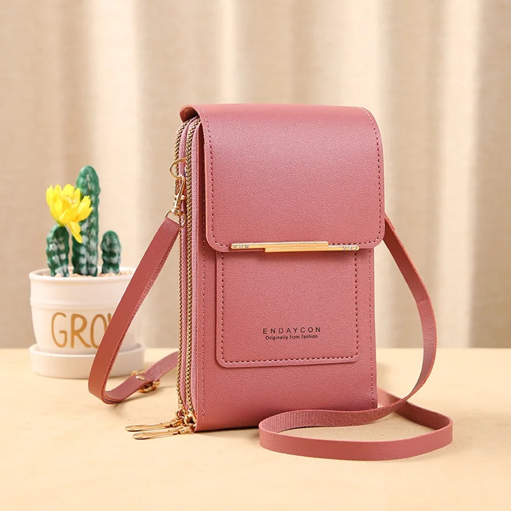 Luxury Women Shoulder Bags Crossbody Purse With Soft Leather Strap Touch Screen Cell Phone Wallet 7
