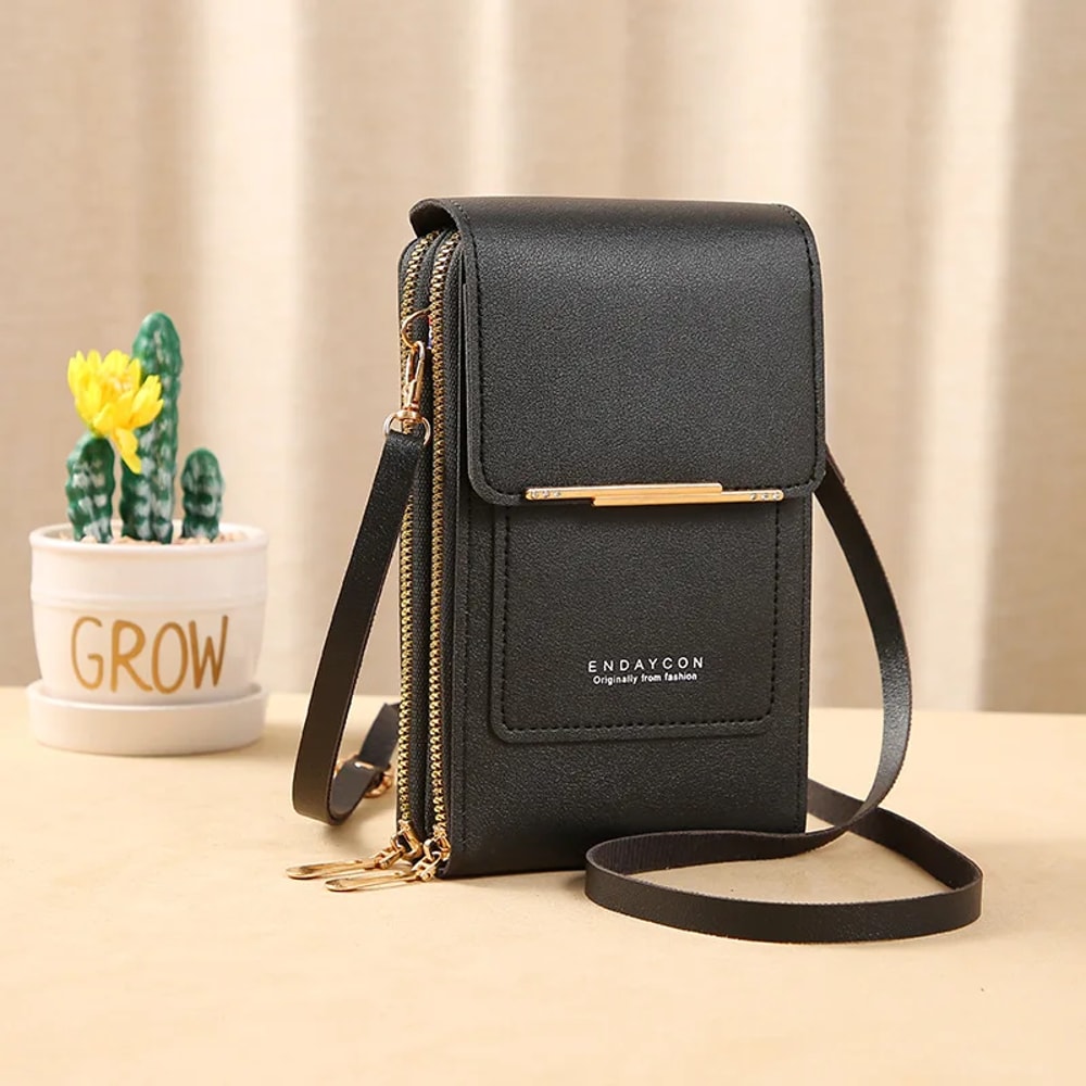 Luxury Women Shoulder Bags Crossbody Purse With Soft Leather Strap Touch Screen Cell Phone Wallet 10