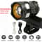 Bike Light Set LED, USB Rechargeable Flashlight, Waterproof Zoomable Headlight