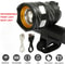 Bike Light Set LED, USB Rechargeable Flashlight, Waterproof Zoomable Headlight