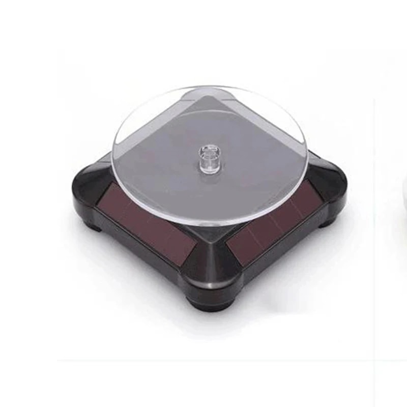 Automatic Rotating Turntable Solar Showcase Jewelry Organizer Jade Ware Watch Necklace Bracelet Pho 4