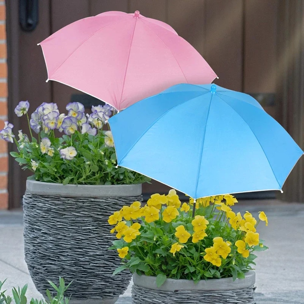 Weatherproof Sun Shade Cloth Umbrella Plant Shade With Metal Stake Outdoor Flowers And Potted Plant 3