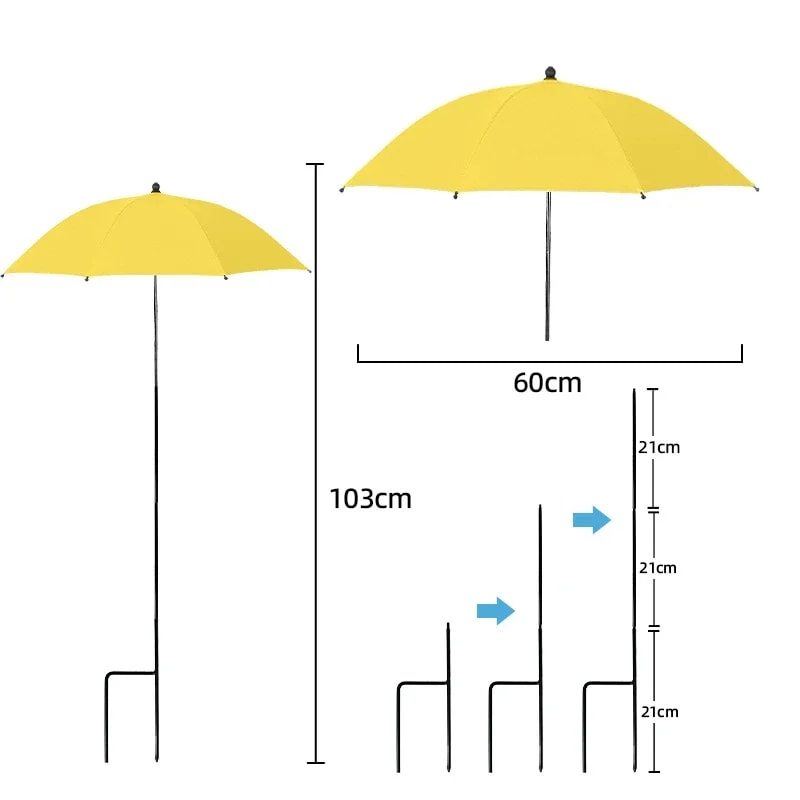 Weatherproof Sun Shade Cloth Umbrella Plant Shade With Metal Stake Outdoor Flowers And Potted Plant 8