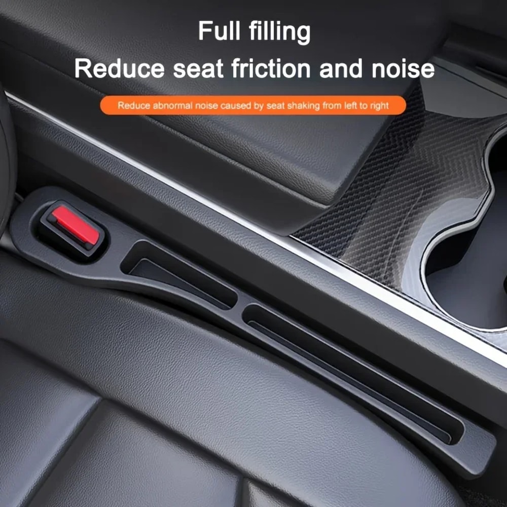 Pair Car Seat Gap Filler Universal Side Seam Plug Leak Proof Storage Organizer For Interior 3