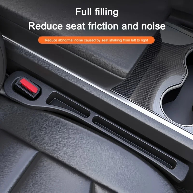 Pair Car Seat Gap Filler Universal Side Seam Plug Leak Proof Storage Organizer For Interior 3