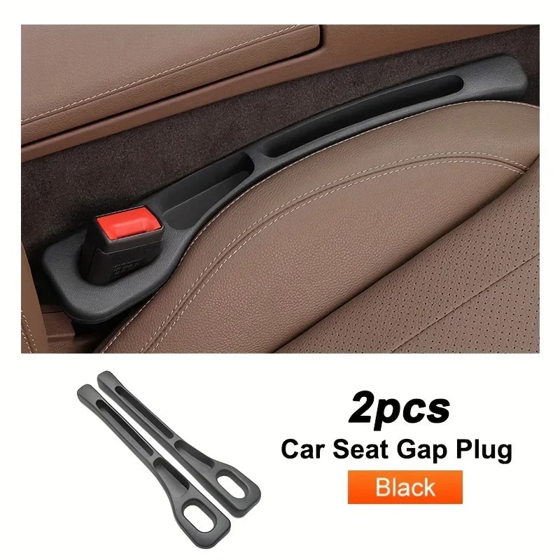 Pair Car Seat Gap Filler Universal Side Seam Plug Leak Proof Storage Organizer For Interior 5