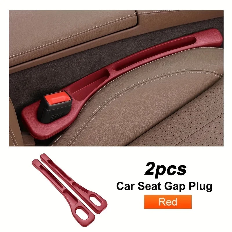 Pair Car Seat Gap Filler Universal Side Seam Plug Leak Proof Storage Organizer For Interior 6