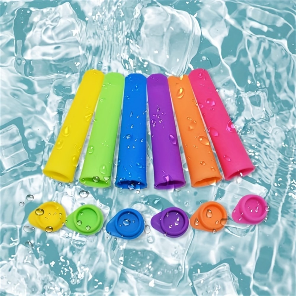 Reusable Silicone Pop Mold Ice Lolly Ice Cube Mould 6pcs Summer Ice Cream Mold Diy Food Grade Kitch 2