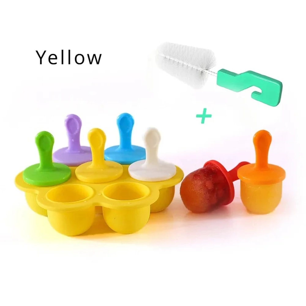 Reusable Ice Cream Mold Silicone Popsicle Tray Non Stick Ice Cube Tray Homemade Food For Kids Mini 10