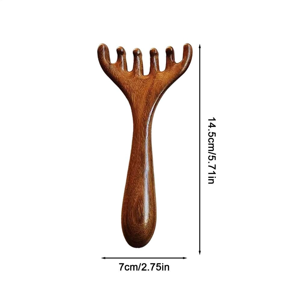 Sandalwood Deer Antlers Scalp Massager Comb Gua Sha Comb For Facial Massage Meridians Dredging Hair 6