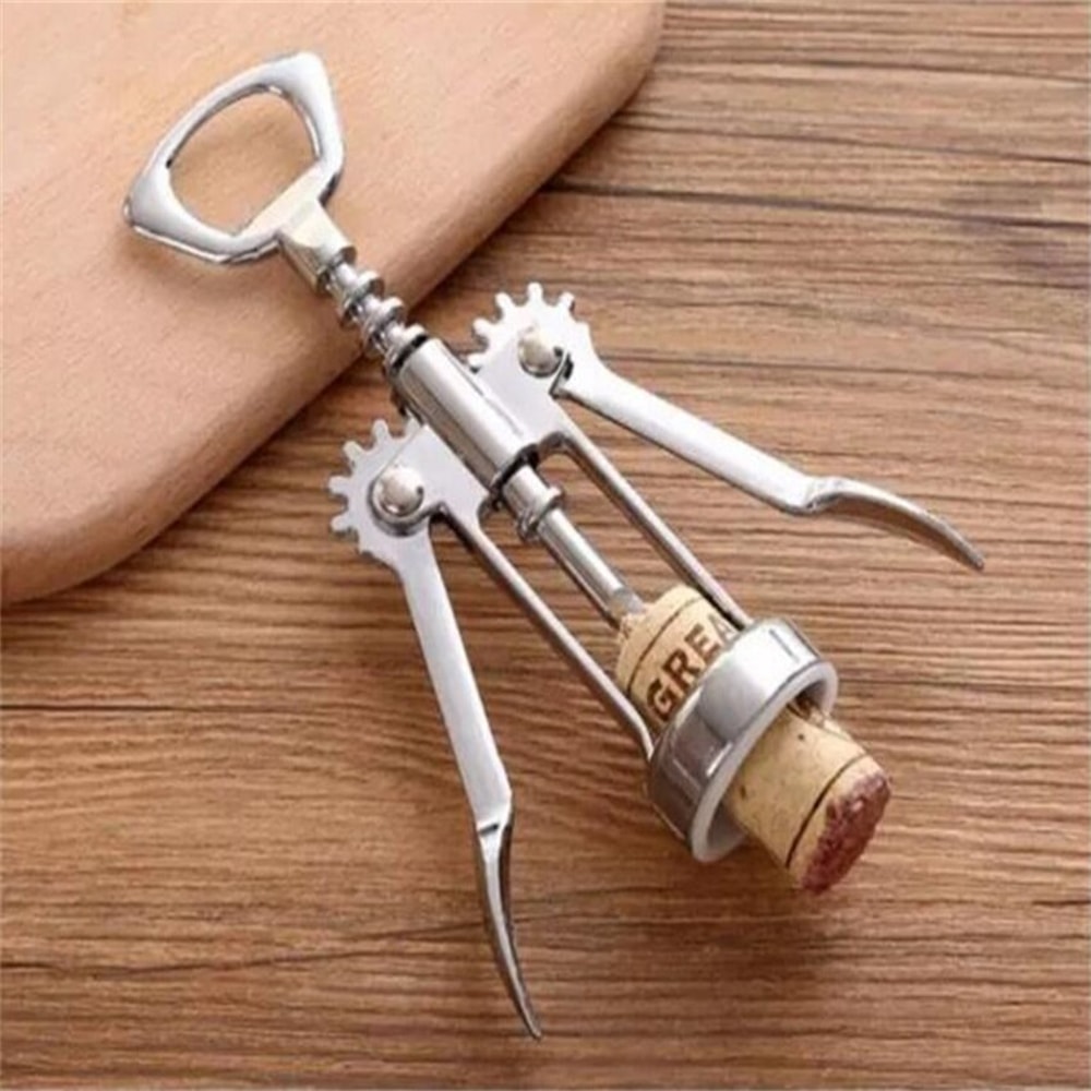 Multifunctional Wine Opener Premium Winged Corkscrew Bottle Opener Zinc Alloy Cork Remover 3