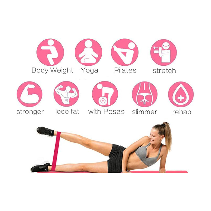Pink Resistance Bands Set Workout Bands For Leg Butt Exercise Elastic Fitness Loop For Home Gym 3