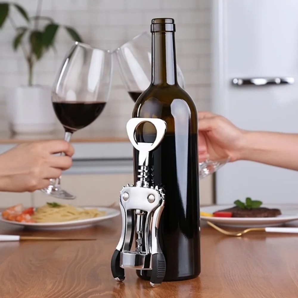 Zinc Alloy Premium Wing Corkscrew Wine Opener Stainless Steel Multifunctional Bottles Opener 3