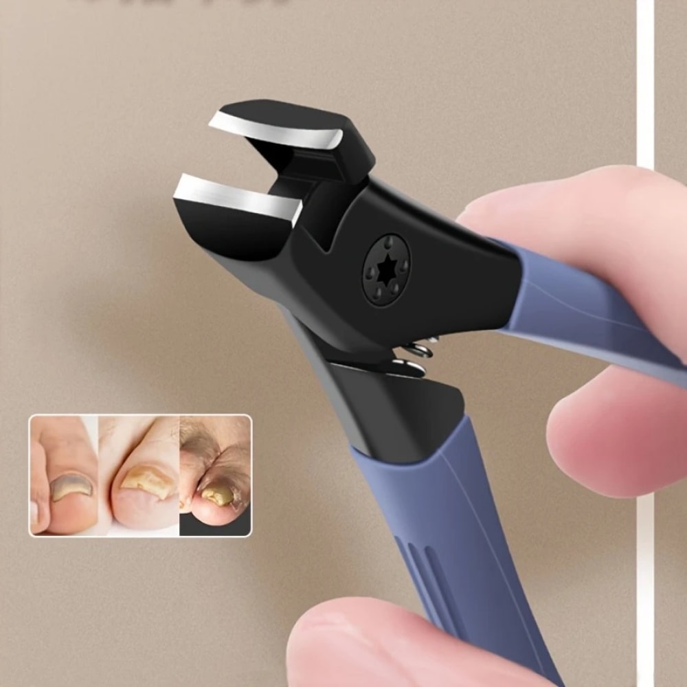 Ergonomic Blue Nail Clipper For Thick Nails Effortless Foot Care Product 0