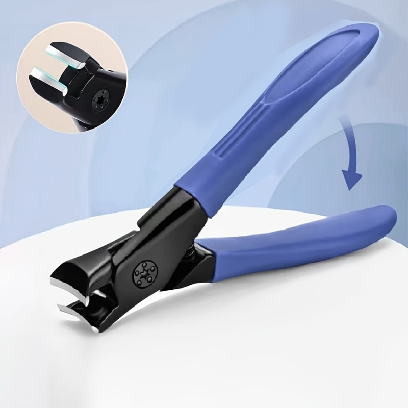 Ergonomic Blue Nail Clipper For Thick Nails Effortless Foot Care Product 3