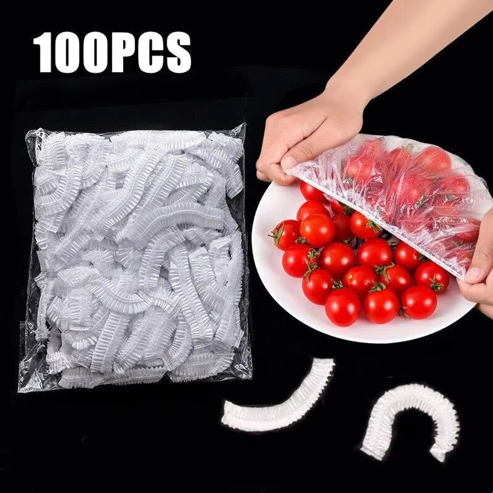 Elastic Food Lids Freshkeep Bags Food Grade Plastic Wrap For Fruit And Vegetable Refrigerator Stora 0