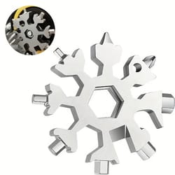 stainless steel snowflake multifunctional tool with bottle opener screwdriver wrench