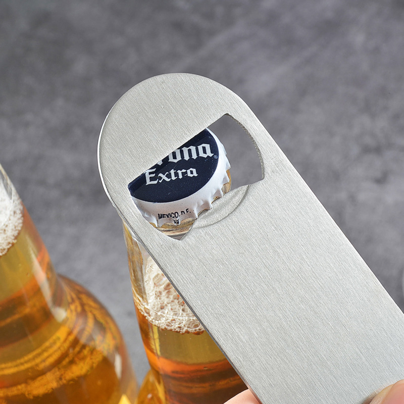 Personal Logo Stainless Steel Flat Bottle Opener Beer Bottle Opener Kitchen Tools 2
