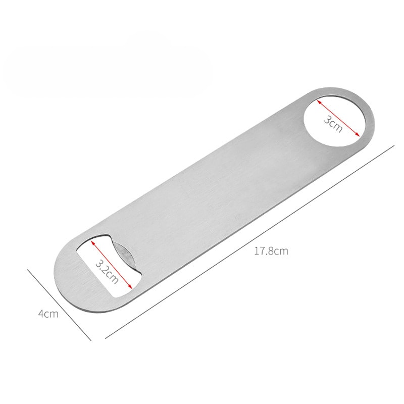 Personal Logo Stainless Steel Flat Bottle Opener Beer Bottle Opener Kitchen Tools 4