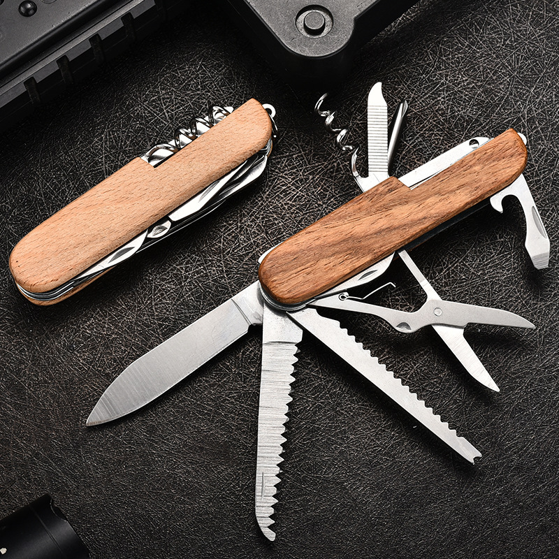 Groomsman Wedding Gift Personalized Wooden Corkscrews Wine Opener Swiss Knife Multifunctional Porta 0
