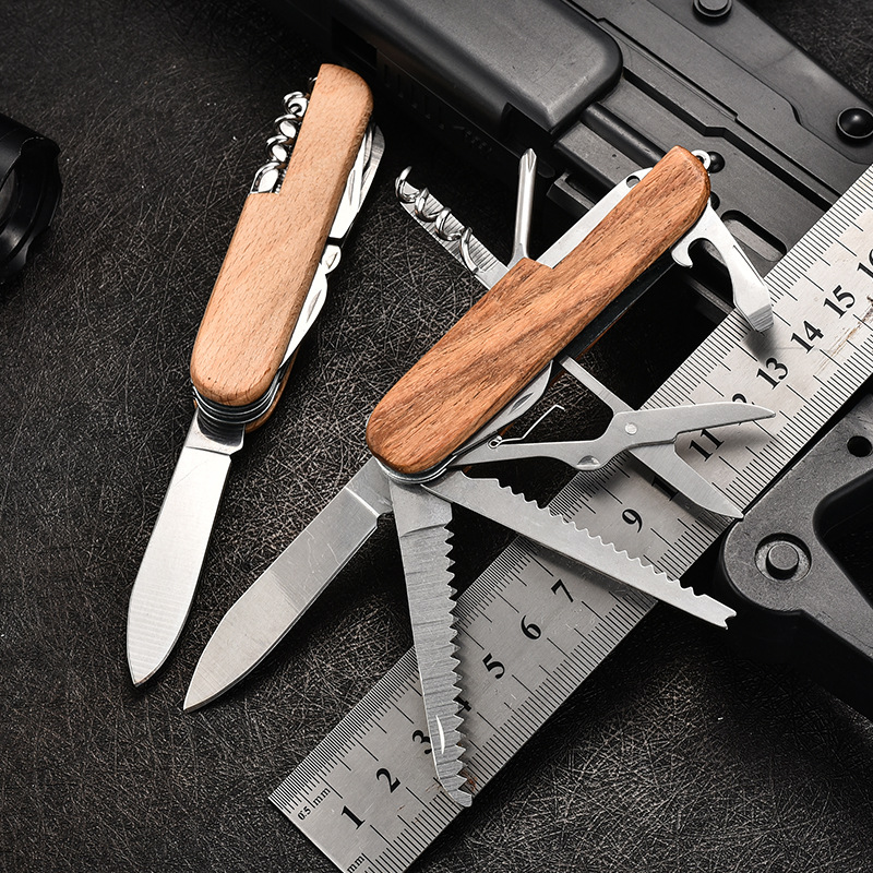 Groomsman Wedding Gift Personalized Wooden Corkscrews Wine Opener Swiss Knife Multifunctional Porta 1