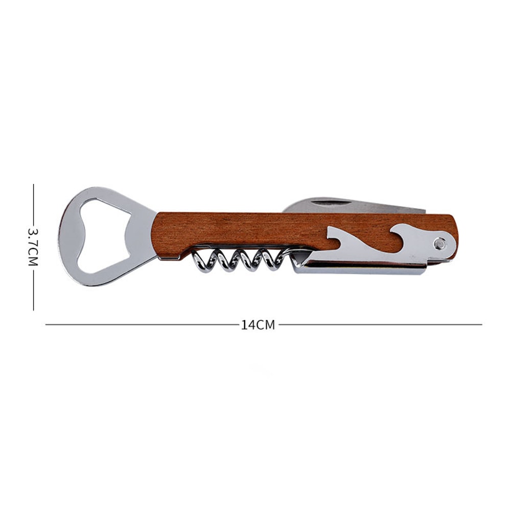 Beer Bottle Opener Wood Handle Corkscrew Wine Opener For Wedding Gift 3