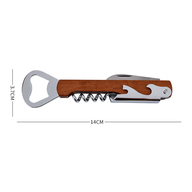Beer Bottle Opener Wood Handle Corkscrew Wine Opener For Wedding Gift 3