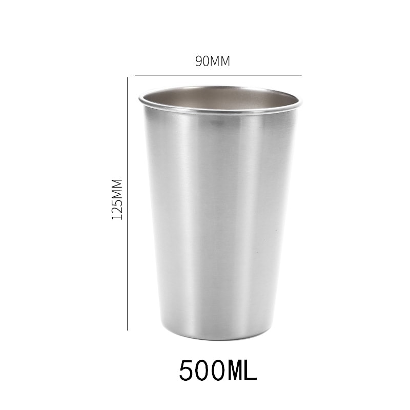 Metal Drink Cup Stainless Steel Tea Mug Coffee Tumbler Beer Mug For Bar Kitchen Office 5
