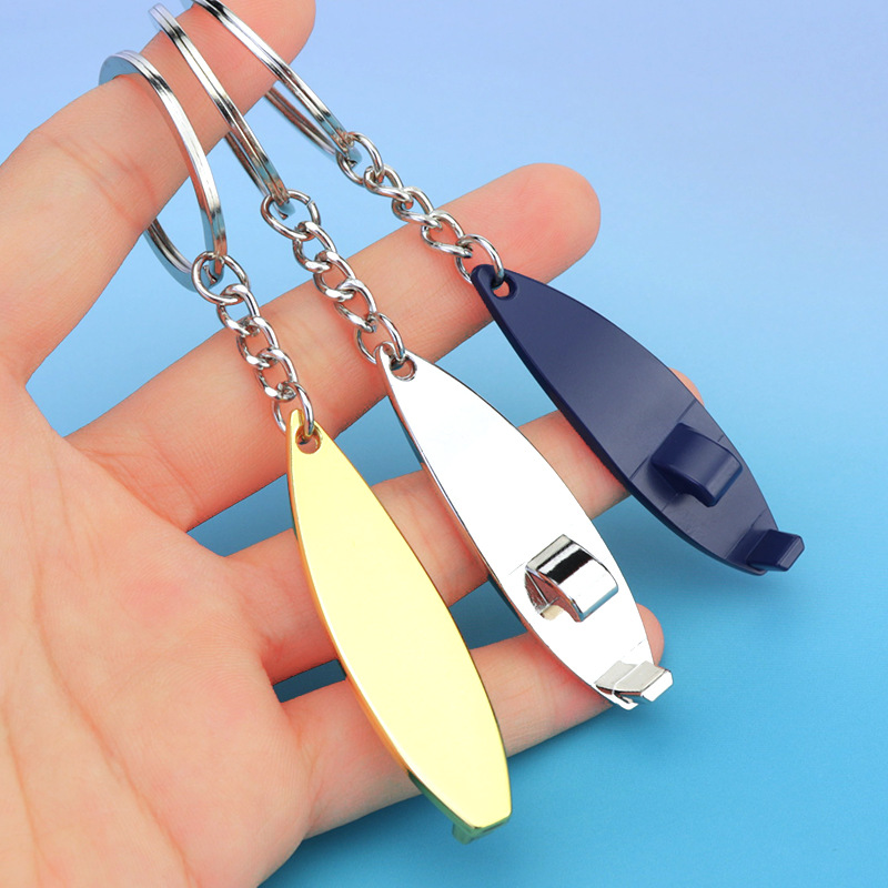 Surfboard Shaped Metal Beer Bottle Opener Keychain For Gift 0