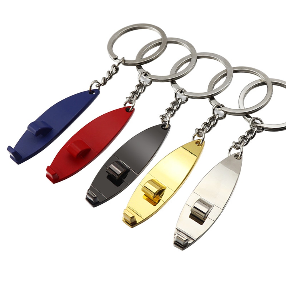 Surfboard Shaped Metal Beer Bottle Opener Keychain For Gift 4